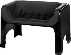 Fluff Trough Binge Blocker Elevated Dog & Cat Slow Feeder, Black slide 1 of 5