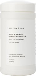 maxbone Aloe & Oatmeal Dog Cleansing Wipes, 70 count