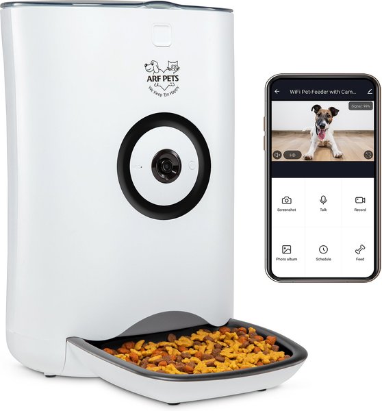 Arf Pets Smart Automatic Wi-Fi Enabled Pet Feeder with HD Camera slide 1 of 8