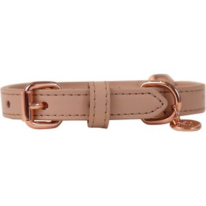 Vanderpump Pets Classic Lisa Dog Collar, Blush, Small: 16-in neck, 5/8-in wide