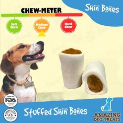 Amazing Dog Treats 3 - 4-inch Bully Filled Bone Dog Treats, 5 count slide 2 of 6