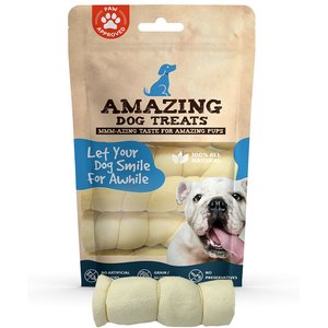 Amazing Dog Treats 6-inch Beef Cheek Roll Dog Treats, 4 count