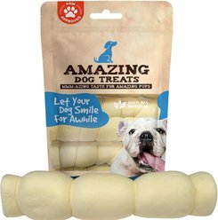 Amazing Dog Treats 10-inch Mega Thick Beef Cheek Roll Dog Treats, 3 count