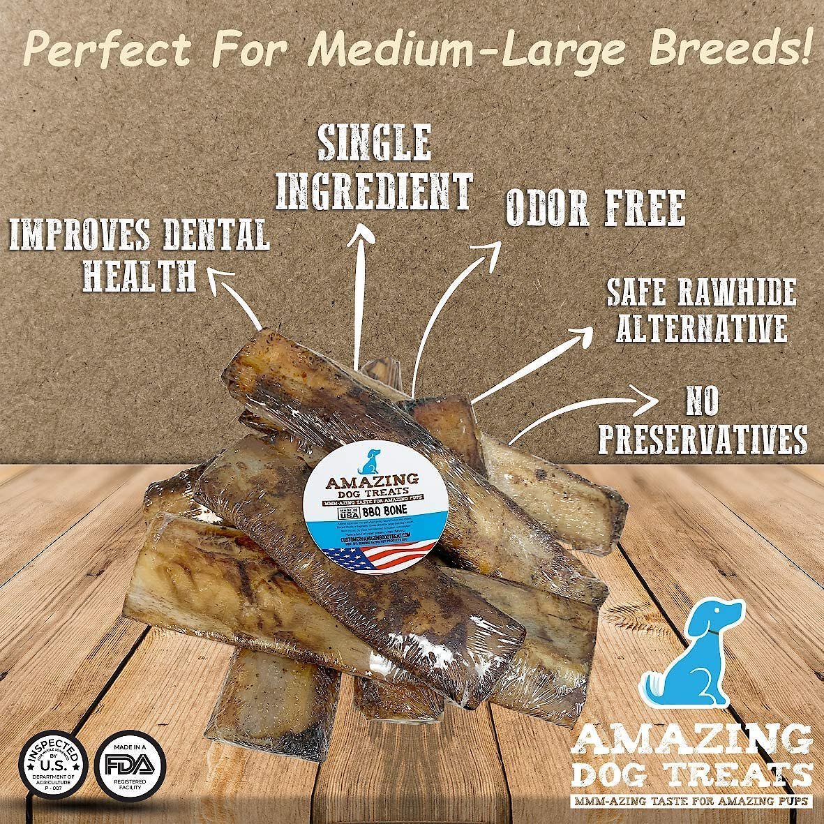 Amazing Dog Treats Rib Bone Dog Treats