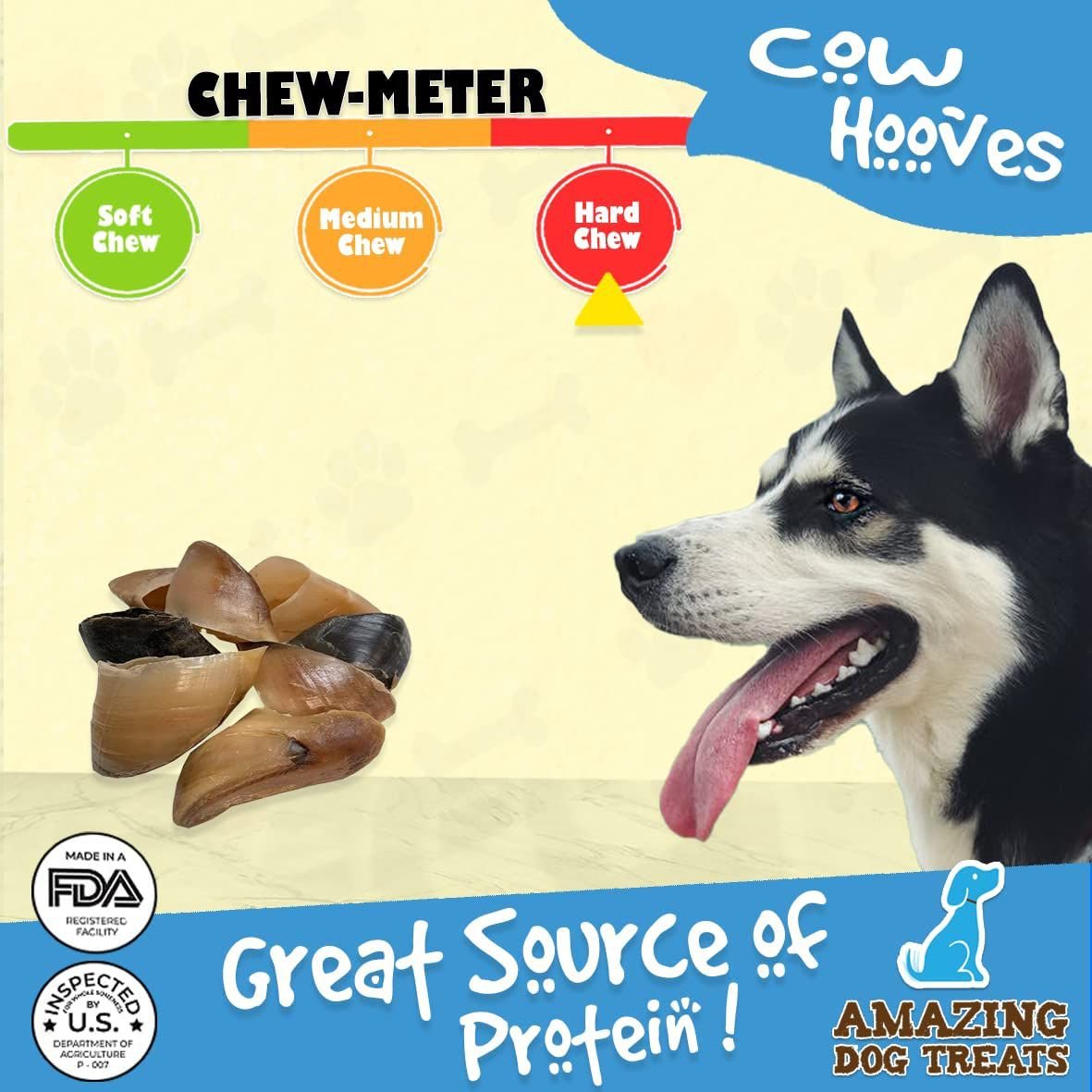 Pet's Choice Cow Hooves Dog Treats