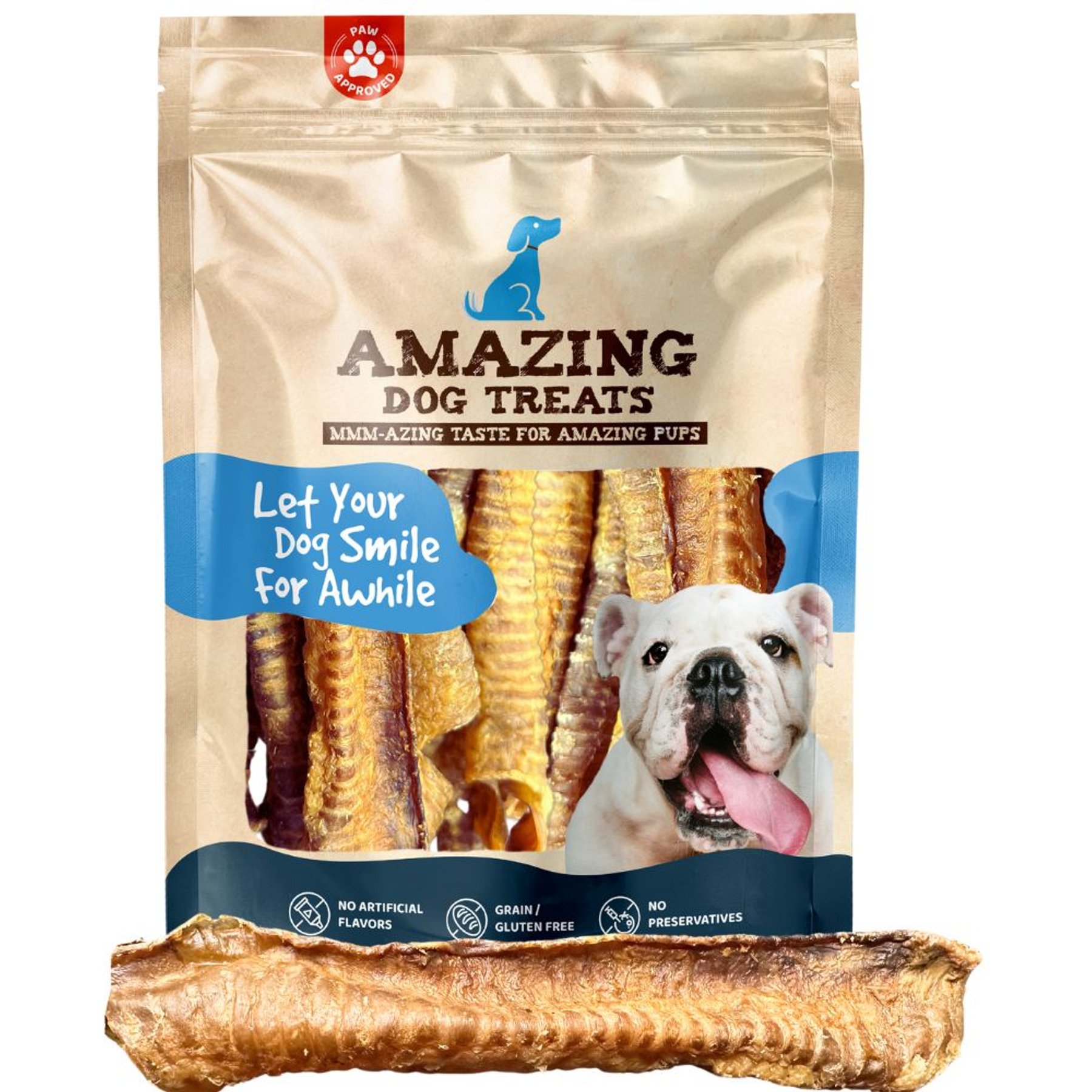 AMAZING DOG TREATS Lamb Trachea Dog Treats 10 oz bag Chewy