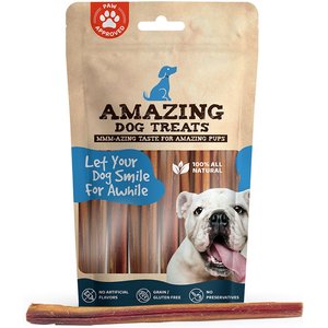 Amazing Dog Treats 12-inch Bully Stick Dog Treats, 12 count