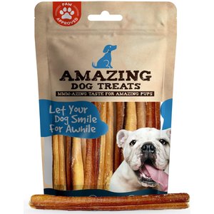 Amazing Dog Treats 6-inch Bully Sticks Regular Dog Treats, 25 count