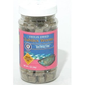 San Francisco Bay Brand Freeze-Dried Tubifex Worms Fish Food, 1-oz bag