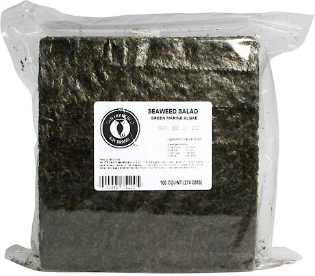 San Francisco Bay Brand Seaweed Salad Green Marine Algae Sheets Fish Food, 100 count slide 1 of 1
