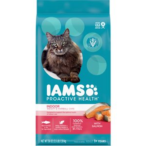 Iams ProActive Health Adult Indoor Weight & Hairball Care with Salmon Dry Cat Food, 3.5-lb bag