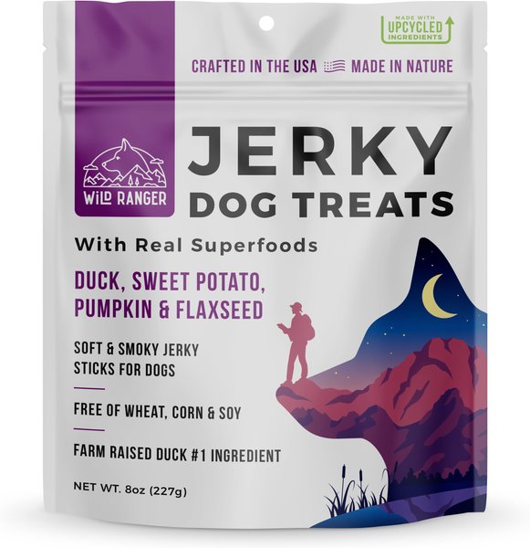 Wild Ranger Duck, Sweet Potato, Pumpkin & Flaxseed With Real Superfoods Jerky Dog Treats, 8-oz bag slide 1 of 7