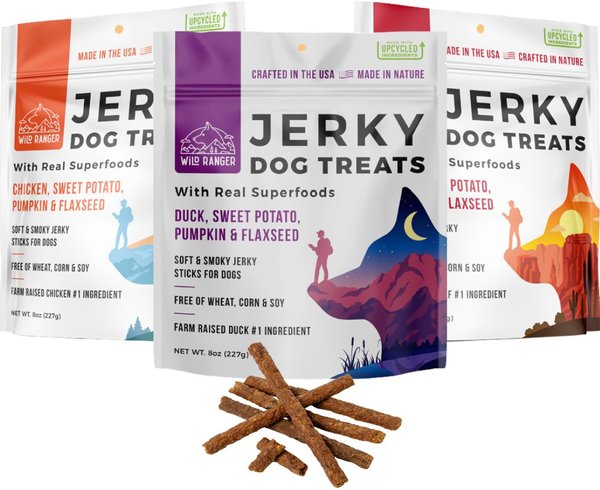 Wild Nature Variety Pack Jerky Dog Treats, 8-oz bag, case of 3 slide 1 of 9