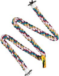 Caitec Featherland Paradise Cotton Zig Zag Perch Bird Toy, 1 1/4 x 64-in