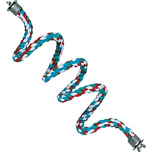 Caitec Featherland Paradise Curled Cotton Perch Bird Toy, 1/2 x 48-in