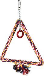 Caitec Featherland Paradise Triangle Cotton Swing Bird Toy, Large