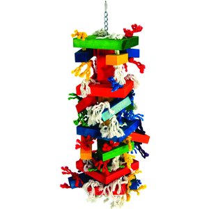 Caitec Featherland Paradise Knots N Blocks Bird Toy, Giant