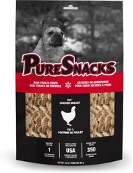PureSnacks Chicken Breast Super Value Size Freeze-Dried Dog Treats, 9.2-oz bag
