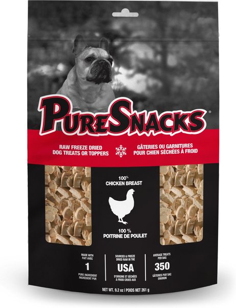 PureSnacks Chicken Breast Super Value Size Freeze-Dried Dog Treats, 9.2-oz bag slide 1 of 5