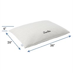 Frisco Personalized Knife Edge Bed, Beige Linen, Large slide 2 of 4