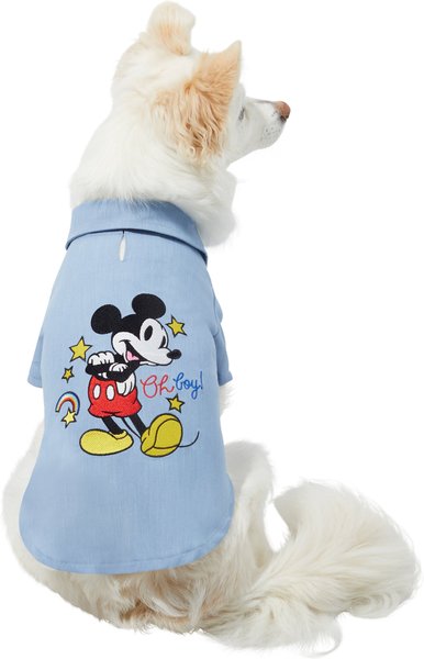 Disney Mickey Mouse Chambray Dog & Cat Shirt, Small slide 1 of 10