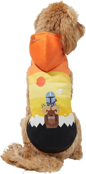 STAR WARS THE MANDALORIAN & GROGU Colorblock Dog & Cat Hoodie, Small slide 1 of 8