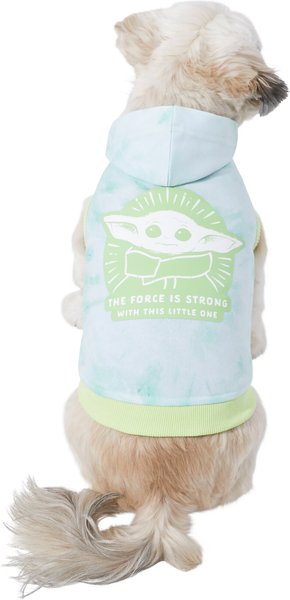 STAR WARS THE MANDALORIAN GROGU "The Force is Strong" Tie Dye Dog & Cat Hoodie, Small slide 1 of 8