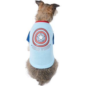 Marvel 's Captain America "Hero Vibes" Dog & Cat T-shirt, X-Small