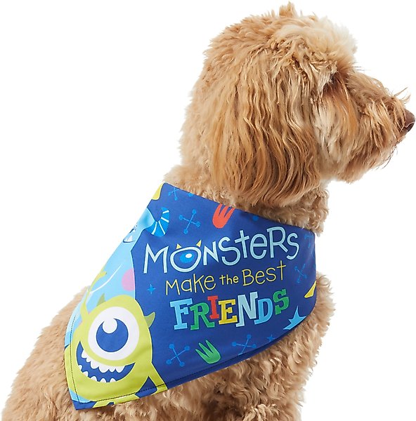Pixar Monster's Inc "Monsters Make the Best Friends" Dog & Cat Bandana, Medium/Large slide 1 of 7