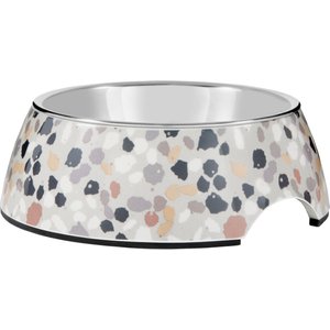 Frisco Terrazzo Design Stainless Steel Dog & Cat Bowl, 1.5 Cup