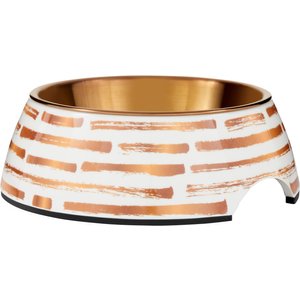 Frisco Copper Print Design Stainless Steel Dog & Cat Bowl, 1.75 Cups