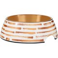 Frisco Copper Print Design Stainless Steel Dog & Cat Bowl, Medium