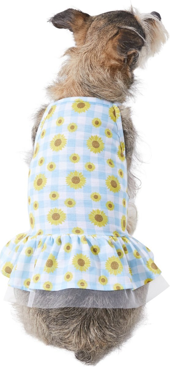 Sunflower Gingham Dog Dress