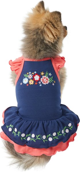 Frisco Embroidered Floral Dog & Cat Dress, Medium slide 1 of 7