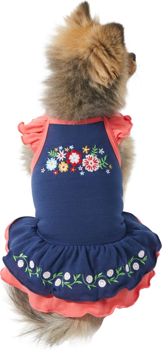 Embroidered Floral Dog Dress