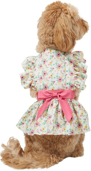 Frisco Dainty Pink Floral Dog & Cat Dress, Large slide 1 of 6