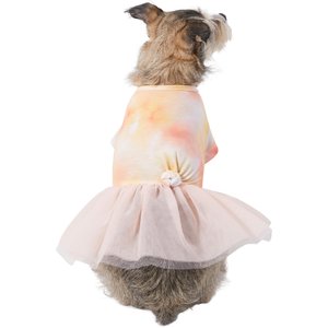 Frisco Tie Dye Pink Tutu Dog & Cat Dress, Large