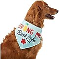 Frisco Living My Best Life Dog & Cat Bandana, Medium/Large