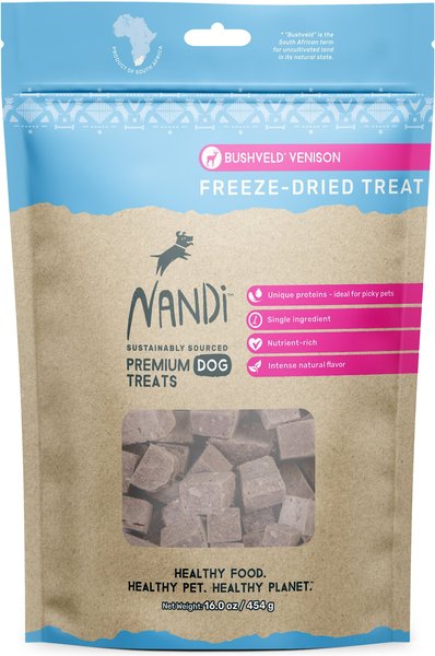 Nandi Bushveld Venison Freeze-Dried Dog Food, 16-oz bag slide 1 of 1