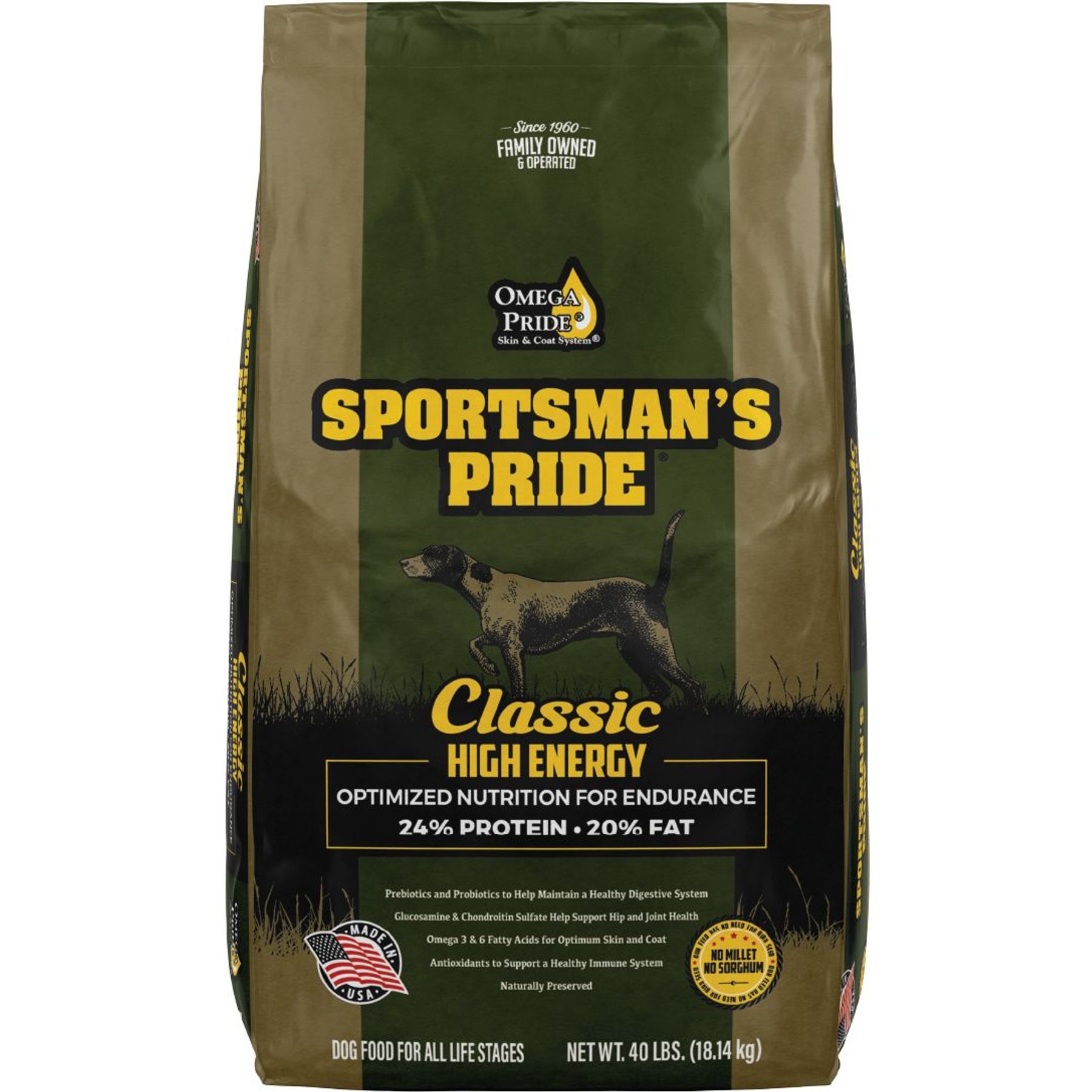 SPORTSMAN S PRIDE Classic 24 20 High Energy Dry Dog Food 40 lb