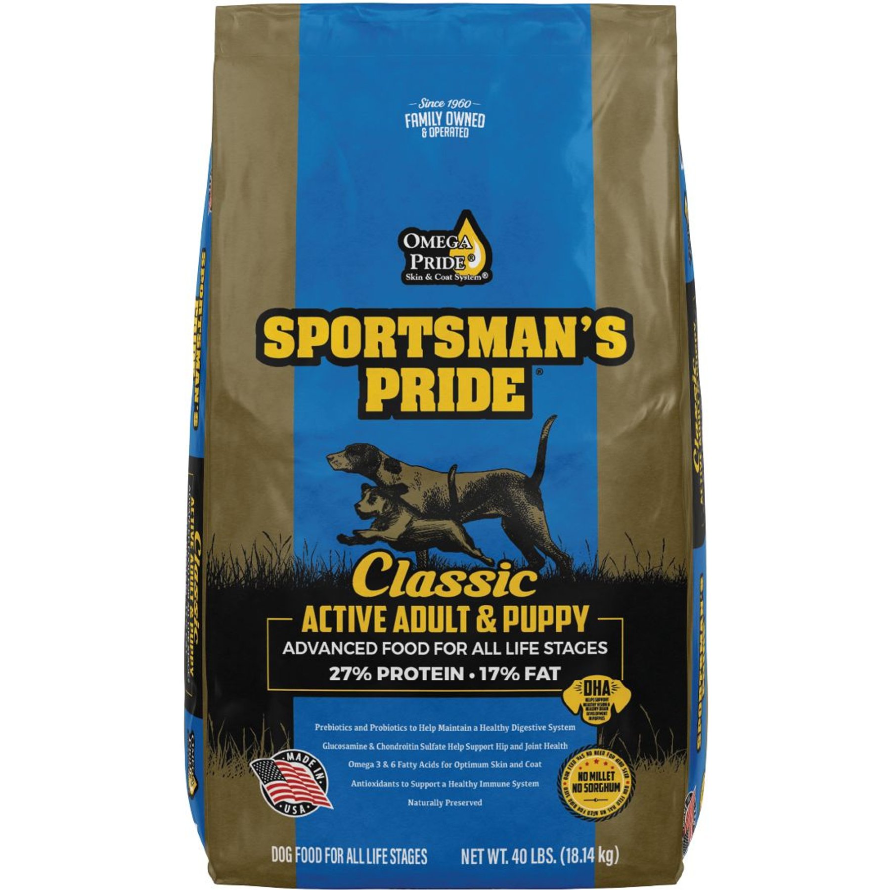 SPORTSMAN S PRIDE Classic 27 17 Active Adult Puppy Dry Dog Food