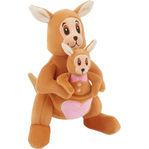 Frisco Kangaroo & Joey Plush Squeaky Dog Toy, 2 count