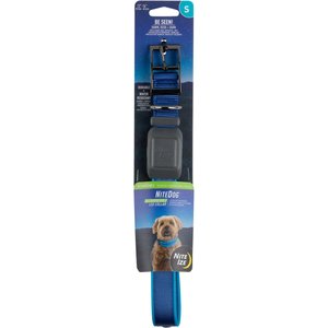 Nite Ize Rechargeable LED Dog Collar, Blue, Small