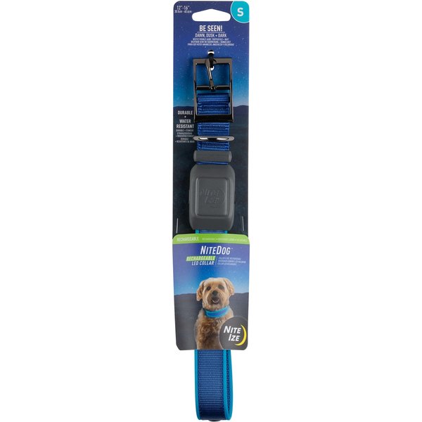 BLAZIN LED USB Rechargeable Nylon Dog Collar, Black, Small - Chewy.com