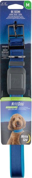 Nite Ize Rechargeable LED Dog Collar, Blue, Medium slide 1 of 6