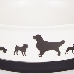 Bone Dry Show Set Dog Bowl, Black & White, Large slide 2 of 8