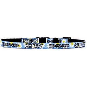 Yellow Dog Design Daisy Polyester Personalized Standard Dog Collar, X-Small