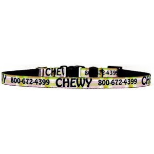 Yellow Dog Design Madras Pink Polyester Personalized Standard Dog Collar, X-Small