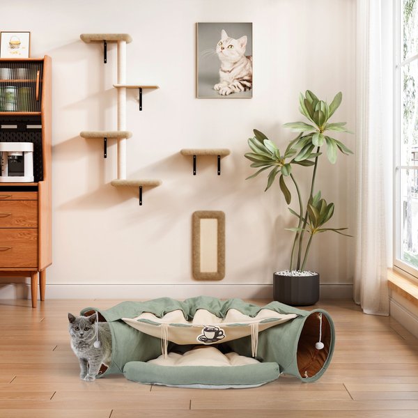 Coziwow by Jaxpety Removable Cover Cat & Dog Stairs, 3-step, White