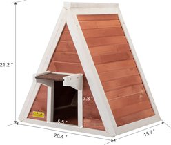 Coziwow by Jaxpety Compact Sturdy Triangle Wood Cat House slide 2 of 9